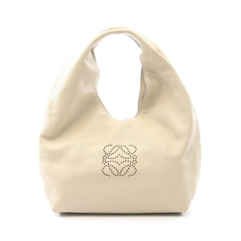 Loewe Shoulder Bag Small Dunas Light Beige Leather Anagram