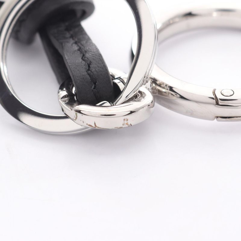 Loewe Charm Anagram Black Silver Leather Bag