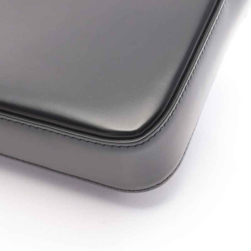 Celine Shoulder Bag Claude Triomphe Black Leather Chain