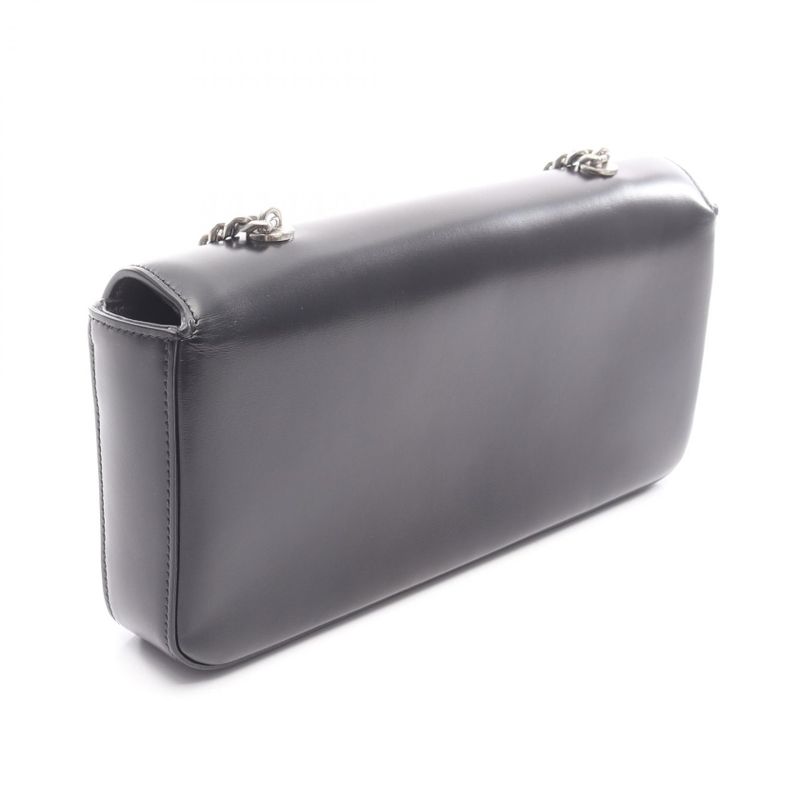 Celine Shoulder Bag Claude Triomphe Black Leather Chain