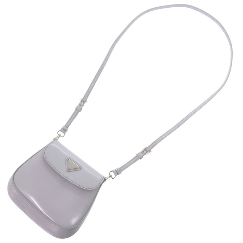 Prada Spazzolato Triangle Logo Leather Light Blue 2-Way