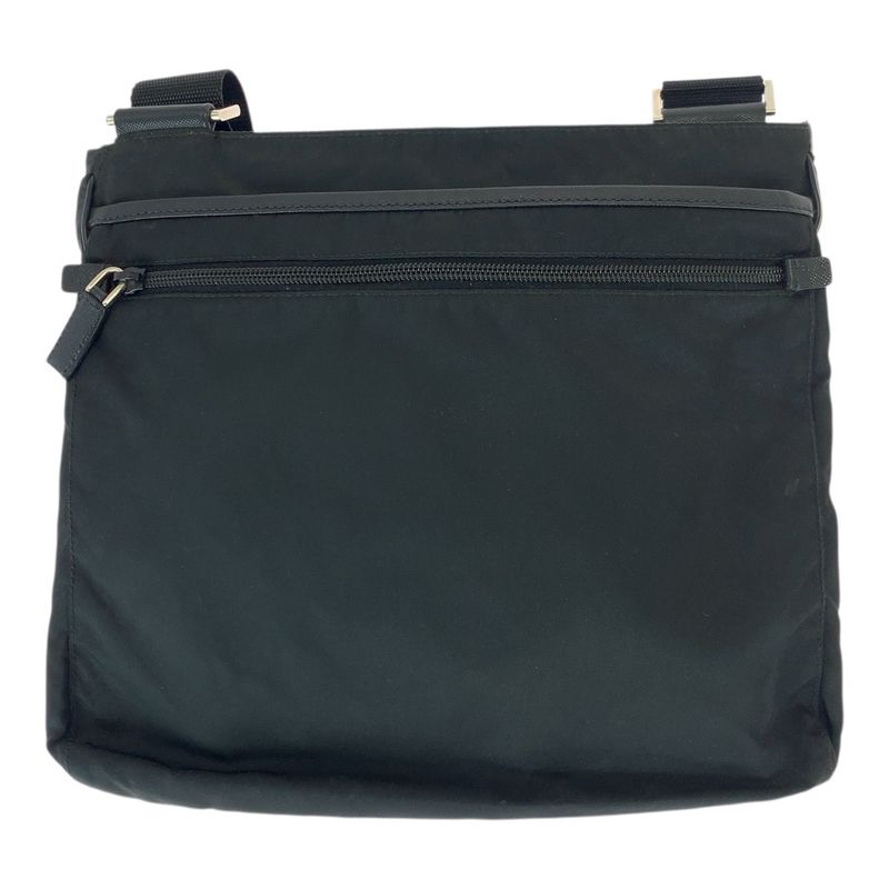 Prada Tessuto Black Silver Nylon Shoulder Bag