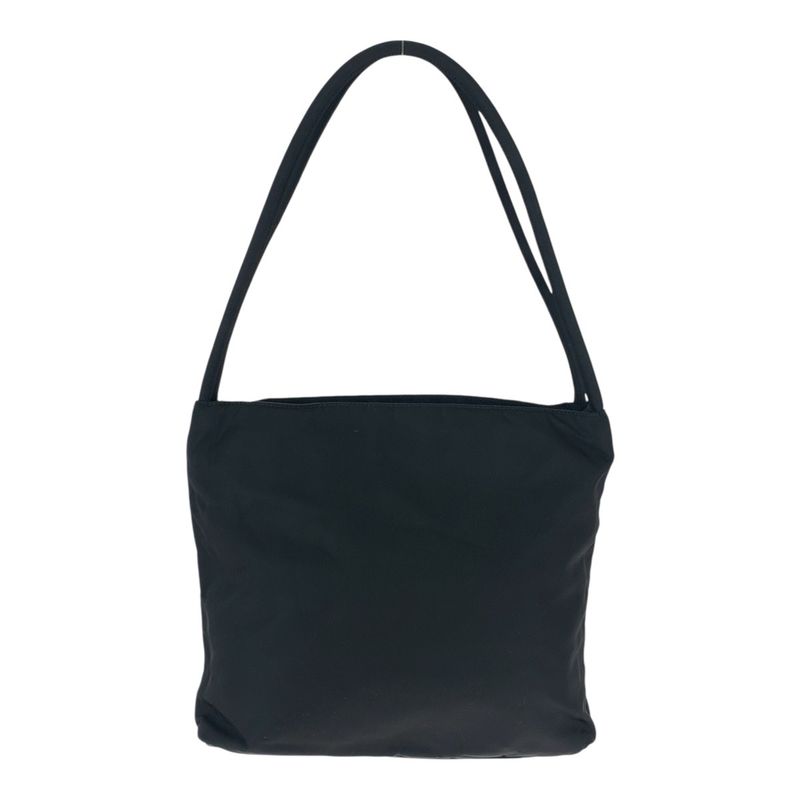Prada Tessuto Black Silver Nylon Shoulder Bag Tote