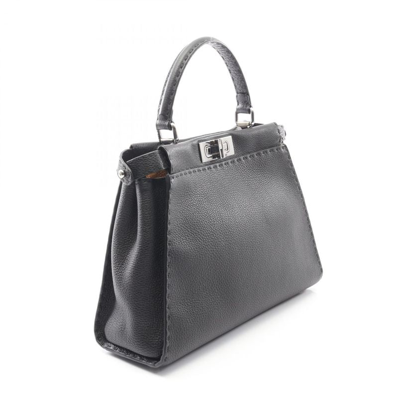 Fendi Handbag Peekaboo Regular Selleria Black Leather