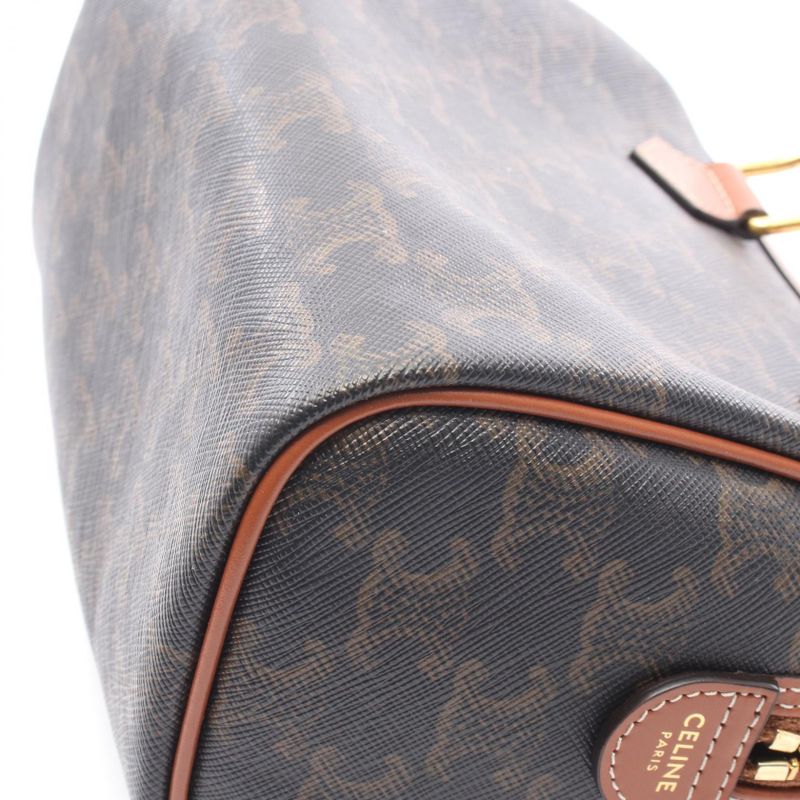 Celine Handbag Small Boston Cuile Triomphe Black Brown