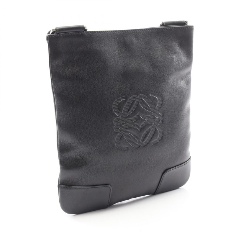 Loewe Shoulder Bag Anagram Black Leather