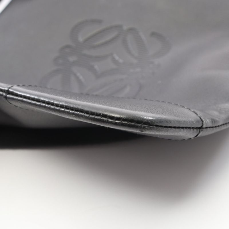 Loewe Shoulder Bag Anagram Black Leather