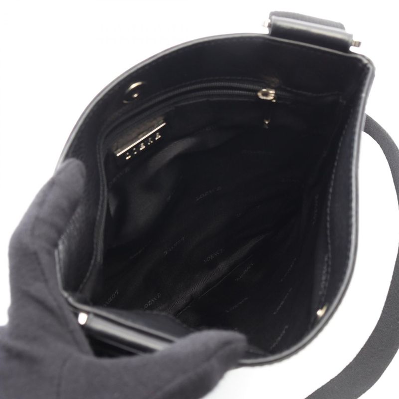 Loewe Shoulder Bag Anagram Black Leather