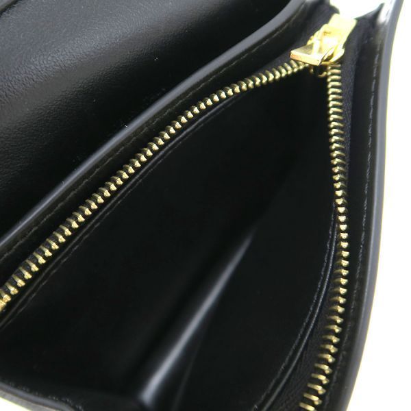 Celine Triomphe Compact Wallet Shiny Calfskin