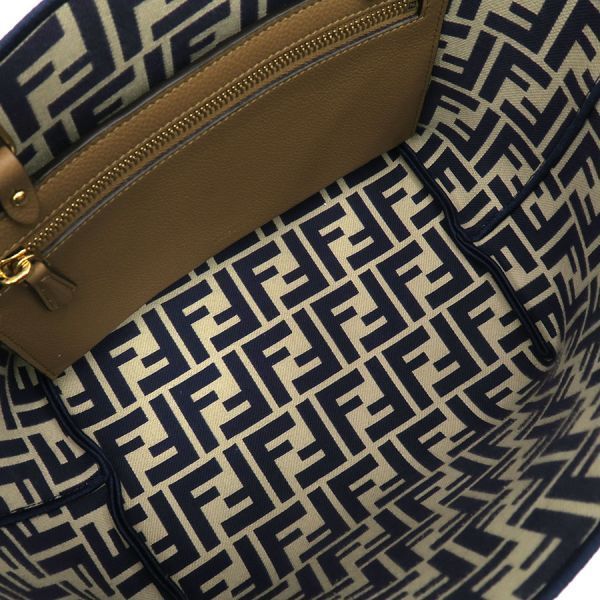 Fendi Roll Small Reversible Tote Pecan &Ff