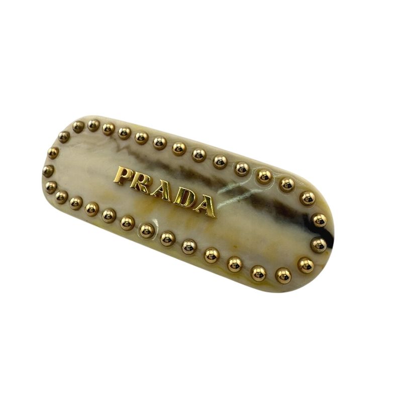 Prada Barrette Logo Studs Hair