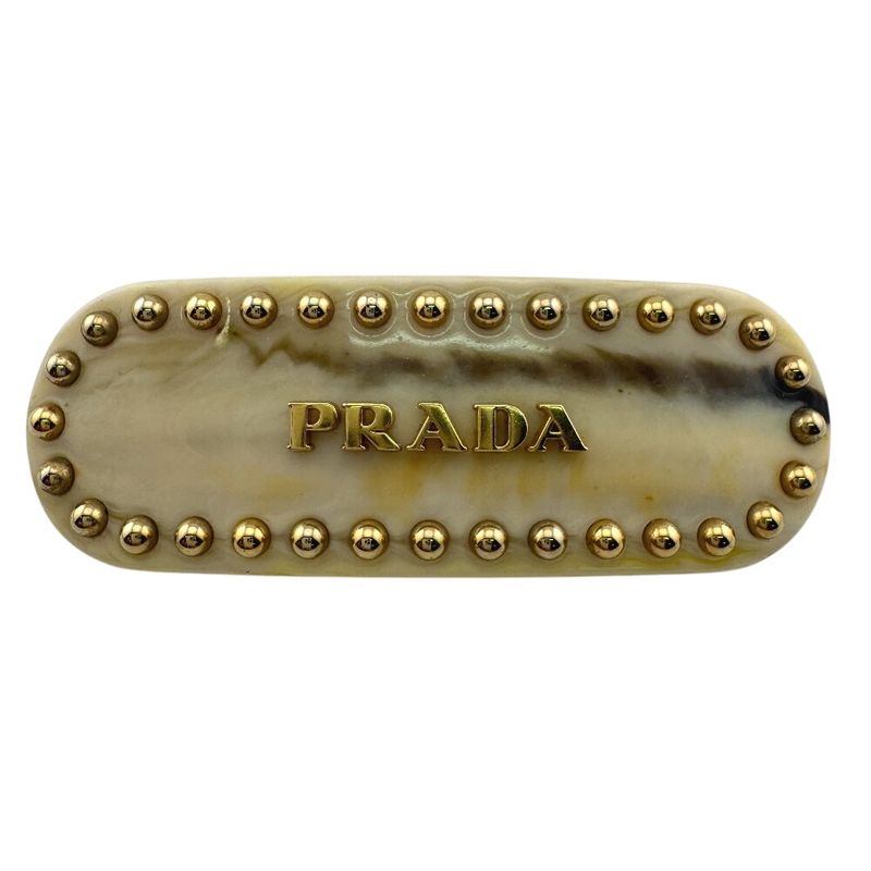 Prada Barrette Logo Studs Hair