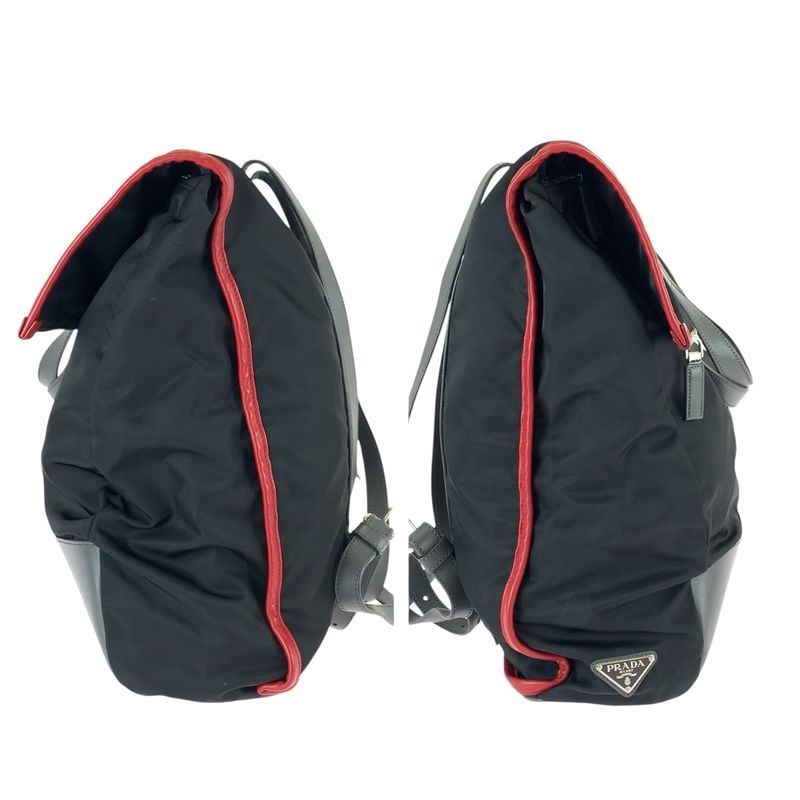 Prada Tessuto 2-Way Black Nylon Leather Backpack
