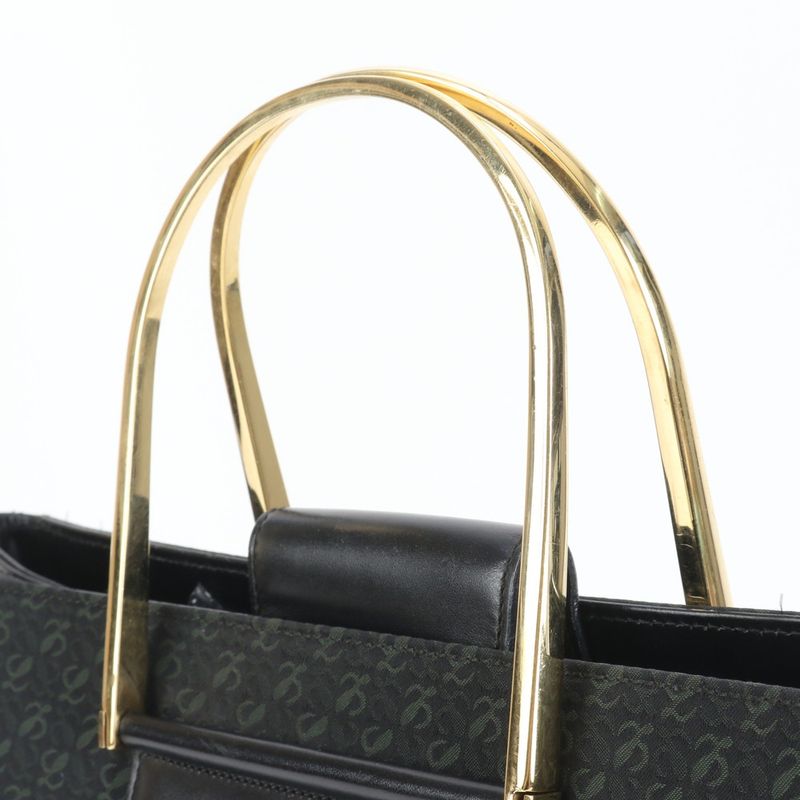 Loewe Anagram Repeat Leather Canvas Tote Hand Black A4