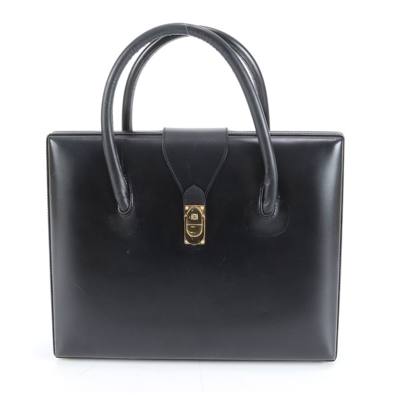 Loewe Anagram Leather Handbag Black