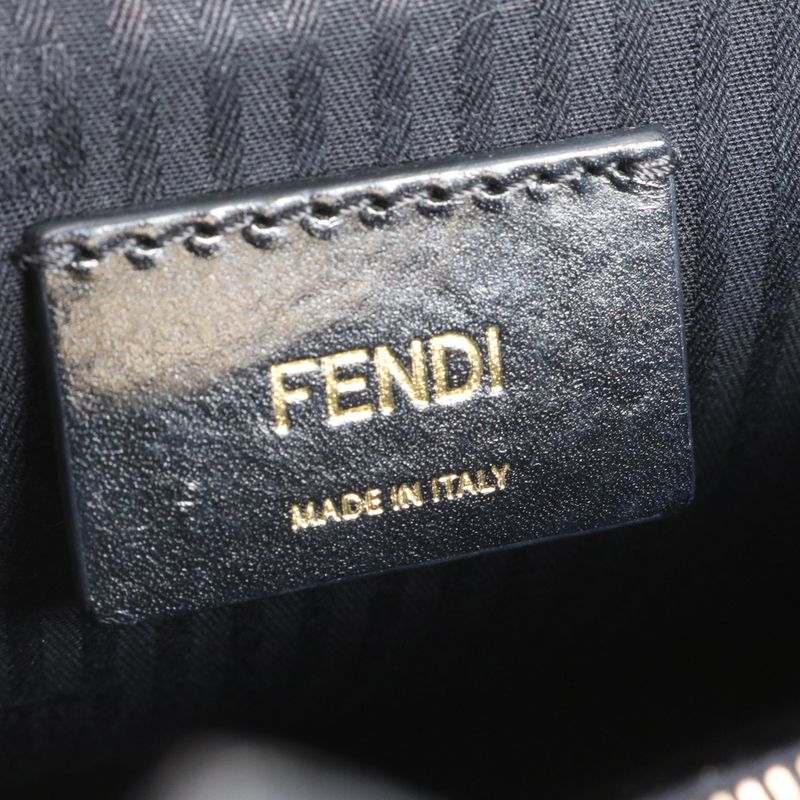 Fendi Petit Tou Jour Leather 2-Way Shoulder Bag Crossbody Hand Black