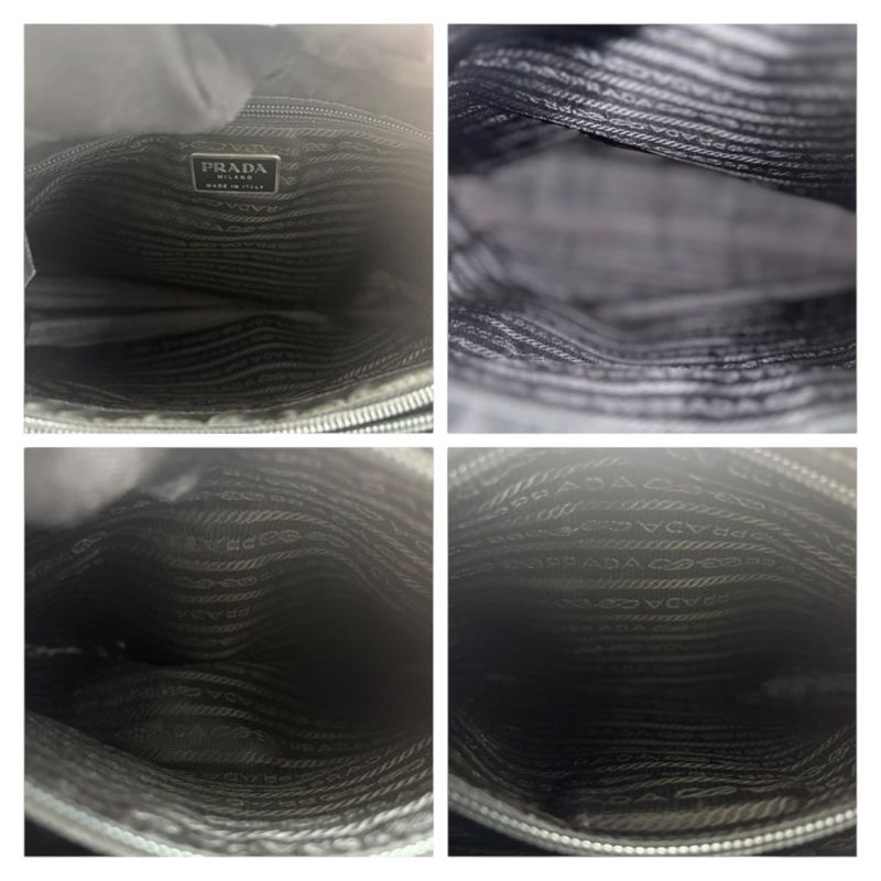 Prada Tessuto Black Gold Nylon Tote