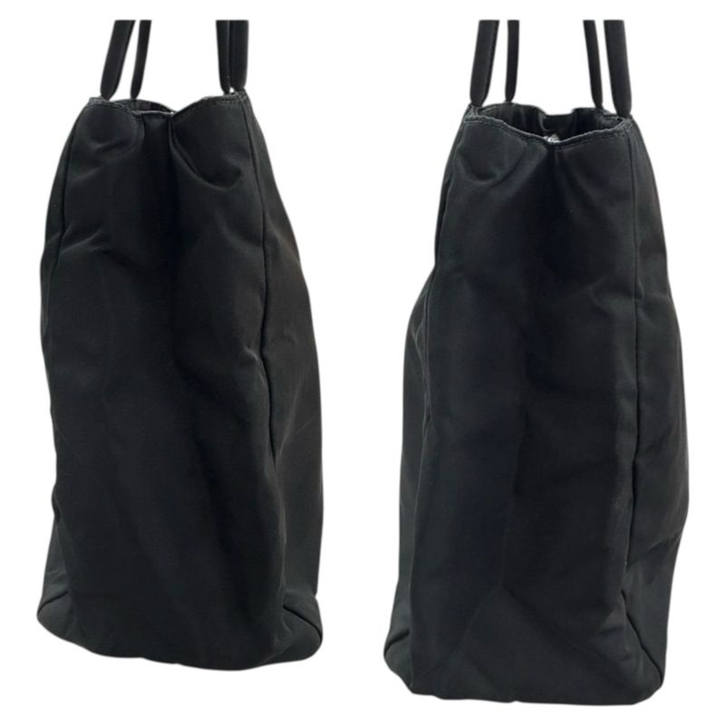 Prada Tessuto Black Gold Nylon Tote
