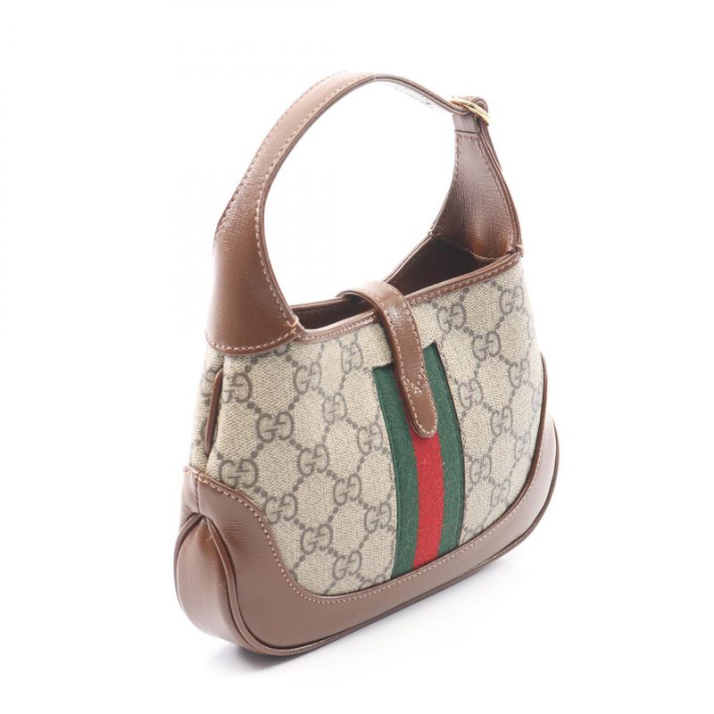 Gucci Handbag Jackie GG Supreme Beige Brown Canvas