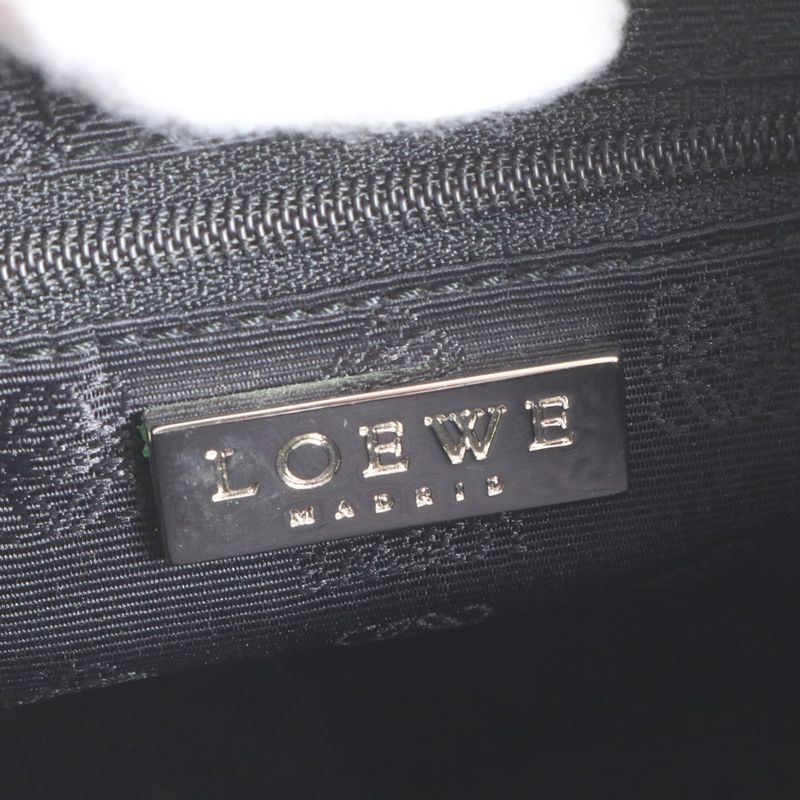 Loewe Hobo Leather Canvas Shoulder Bag