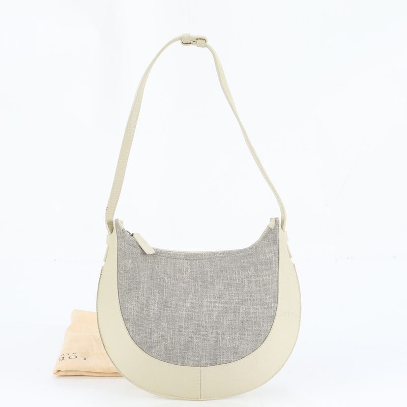 Loewe Hobo Leather Canvas Shoulder Bag