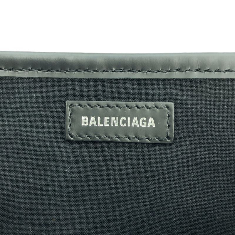 Balenciaga Cabas XS Canvas Dot Print Handbag Black White