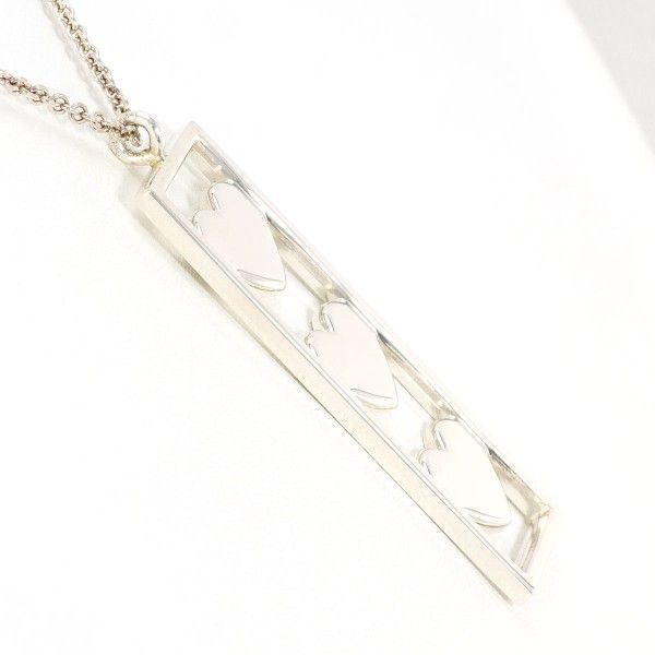 Tiffany & Co Triple Heart Silver Necklace Box Bag Total Weight Approx 92