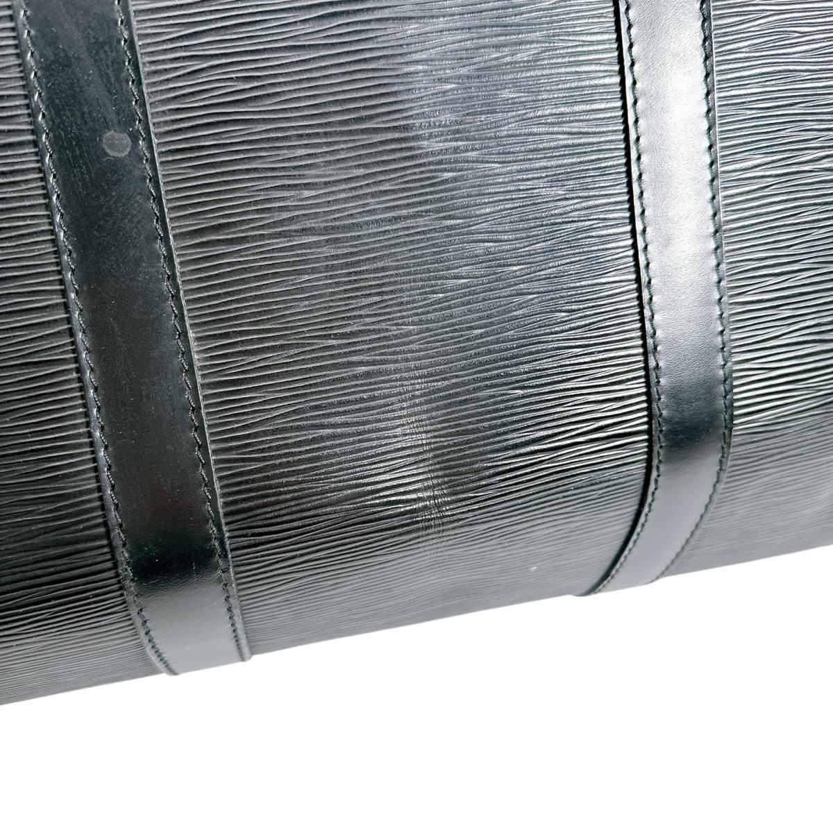 Louis Vuitton Epi Travel Bag Keepall 50 Boston Bag Black