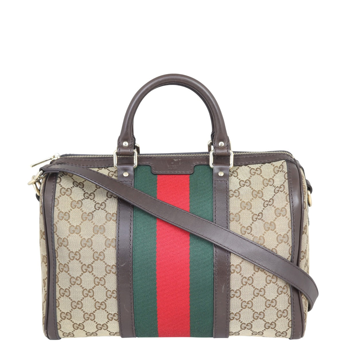Gucci Vintage Web Original GG Boston Bag Medium