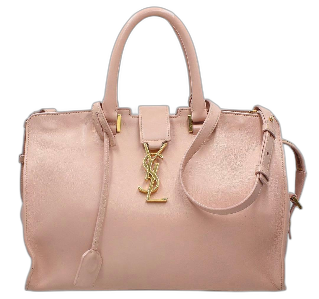 Saint Laurent Leather Small Cabas 2-Way Bag