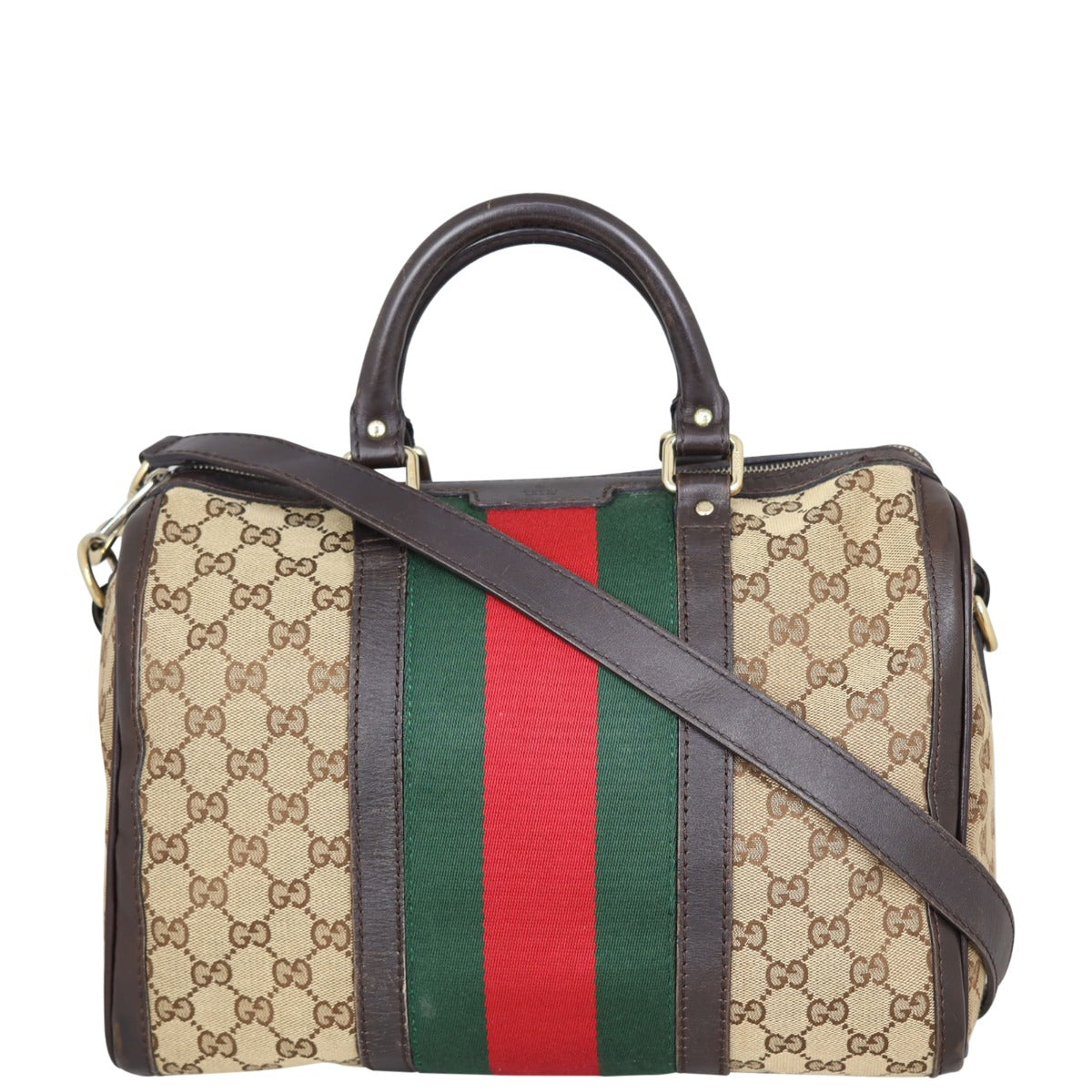 Gucci Vintage Web Original GG Boston Bag Medium