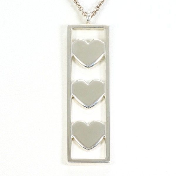 Tiffany & Co Triple Heart Silver Necklace Box Bag Total Weight Approx 92