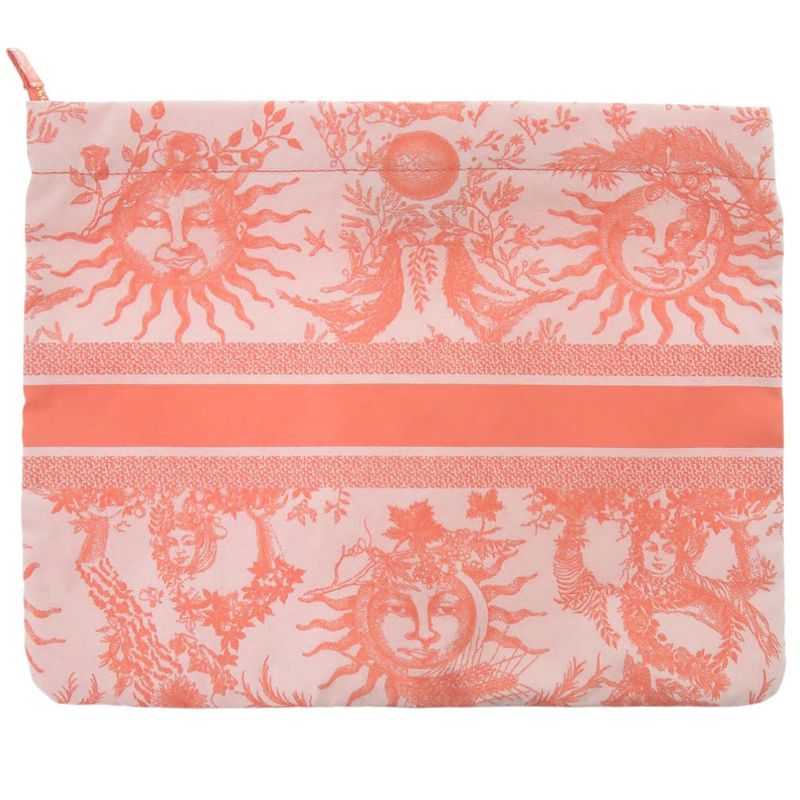 Christian Diortravel Zip Pouch Technical Fabric Pink Pouch 1895