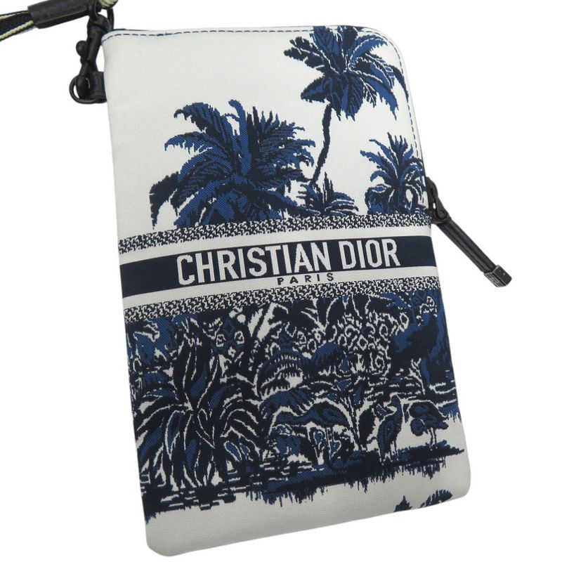 Christian Dior Multifunction Pouch Travel S5494 Sntj Nylon Technical Fabric Blue