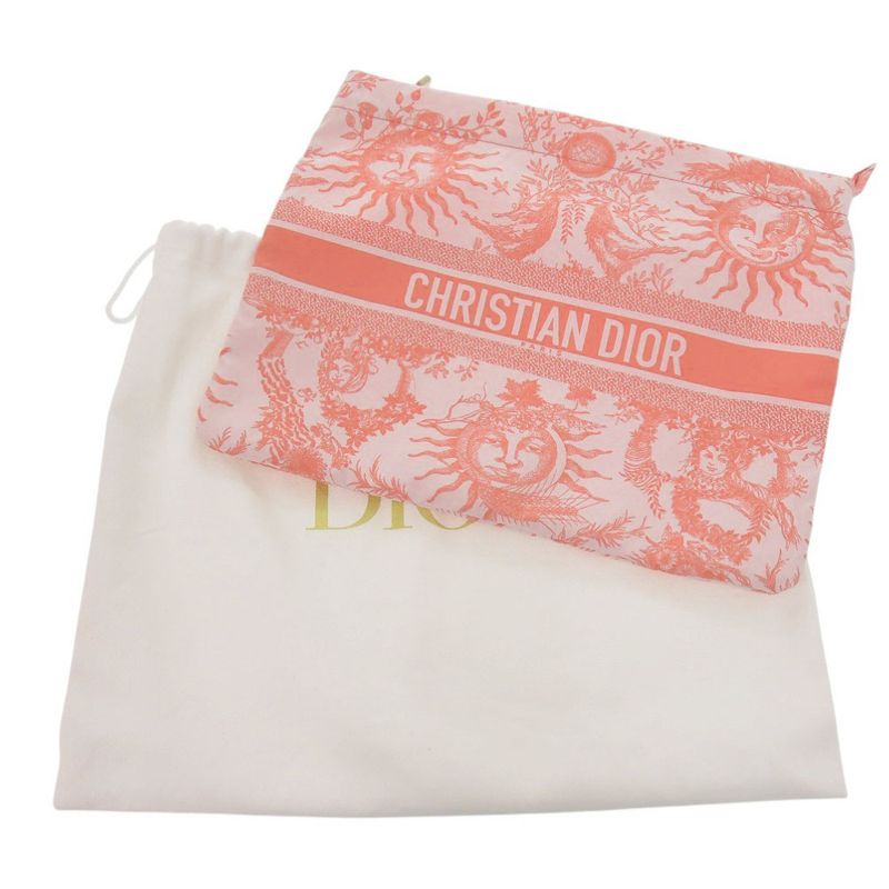 Christian Diortravel Zip Pouch Technical Fabric Pink Pouch 1895