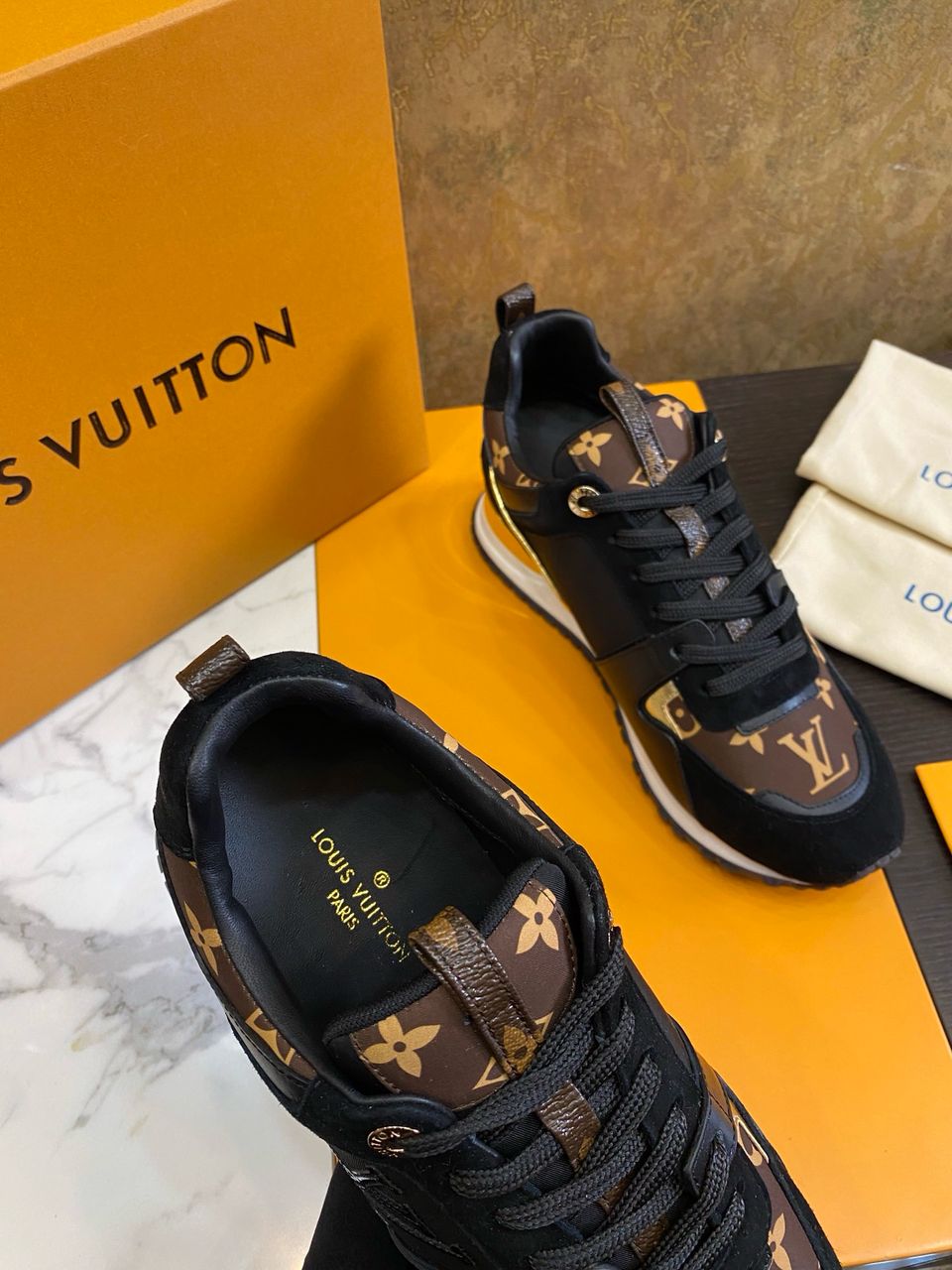 Louis Vuitton Run Away Suede Sneakers