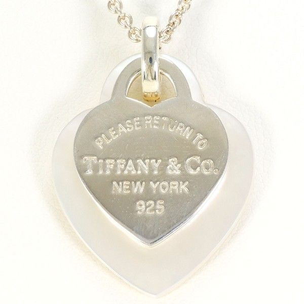 Tiffany & Co Return to Double Heart Silver Necklace Shell Box Bag Total Weight