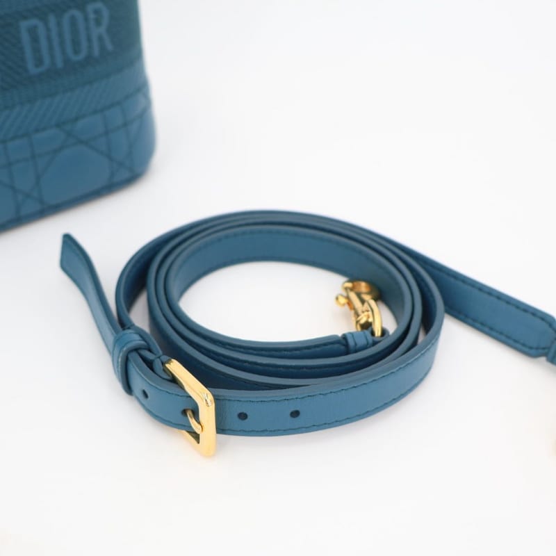 Christian Dior Travel Cannage Stitch Leather Small Vanity Shoulder Bag