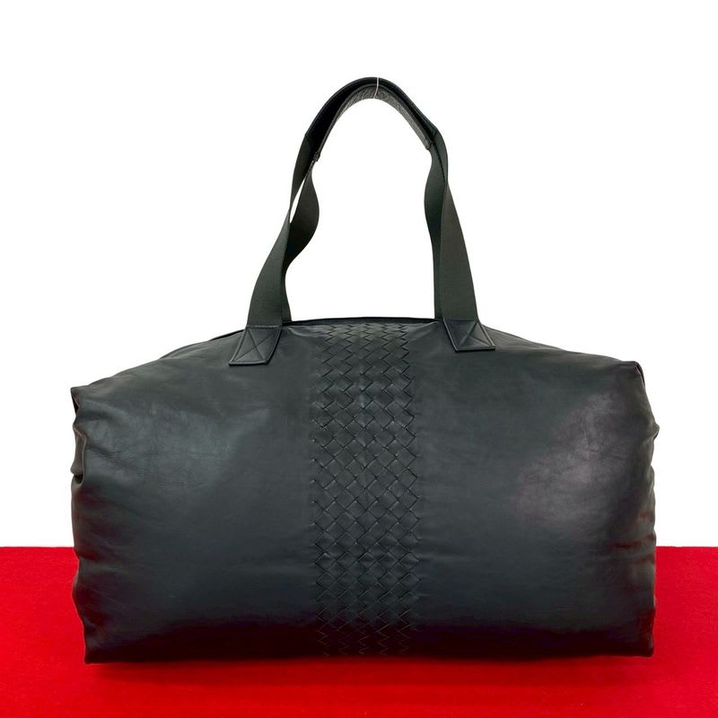 Bottega Veneta Intrecciato Leather Boston Bag Travel Bag
