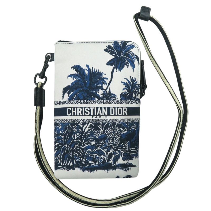 Christian Dior Multifunction Pouch Travel S5494 Sntj Nylon Technical Fabric Blue
