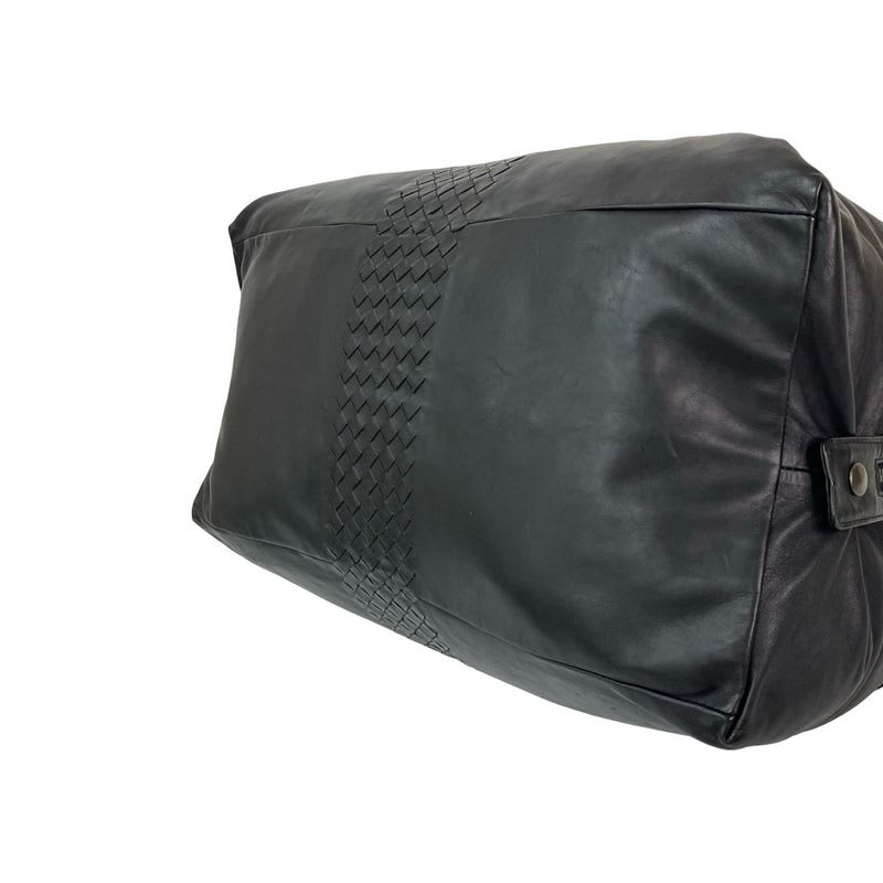 Bottega Veneta Intrecciato Leather Boston Bag Travel Bag