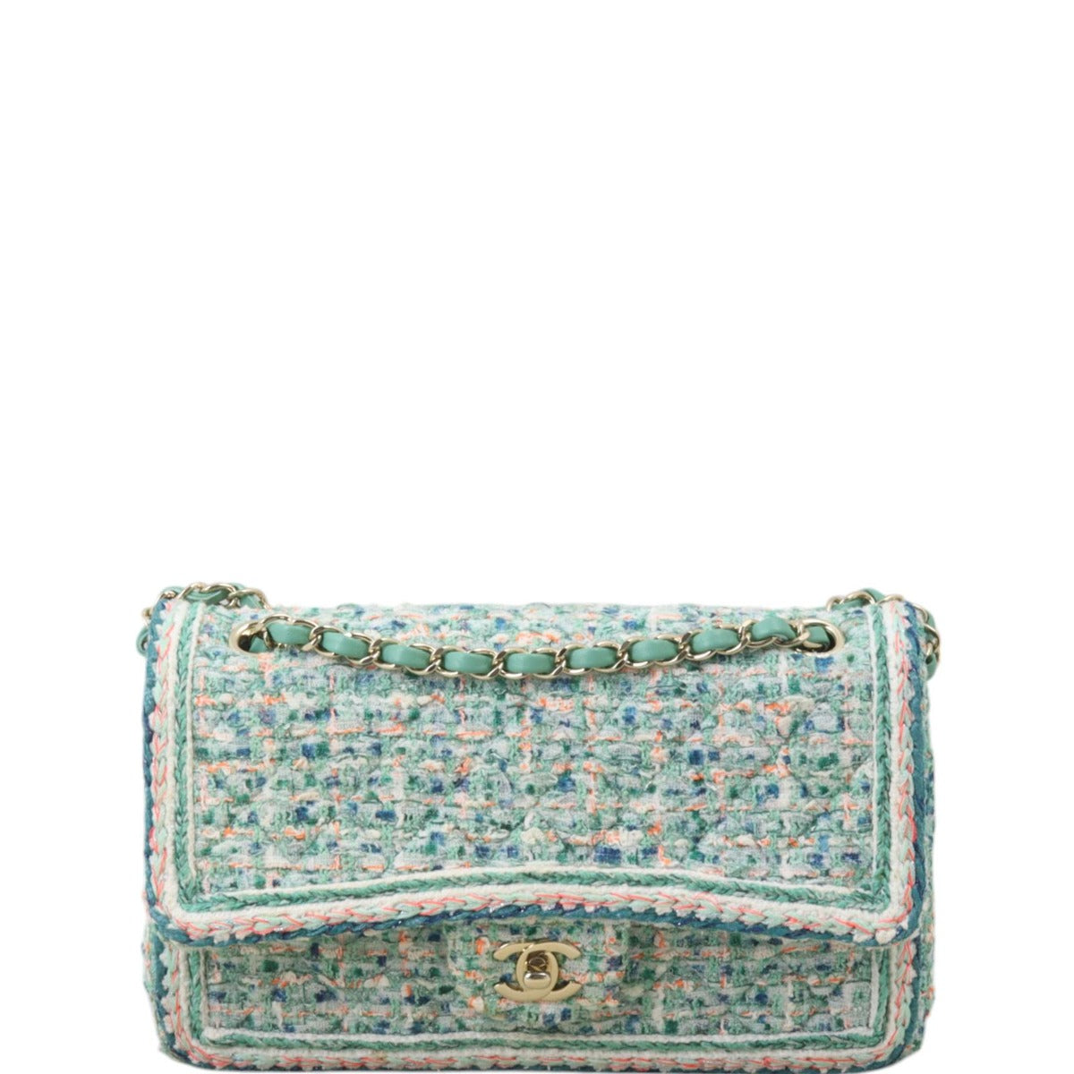 Chanel Classic Double Flap Medium Tweed Braid