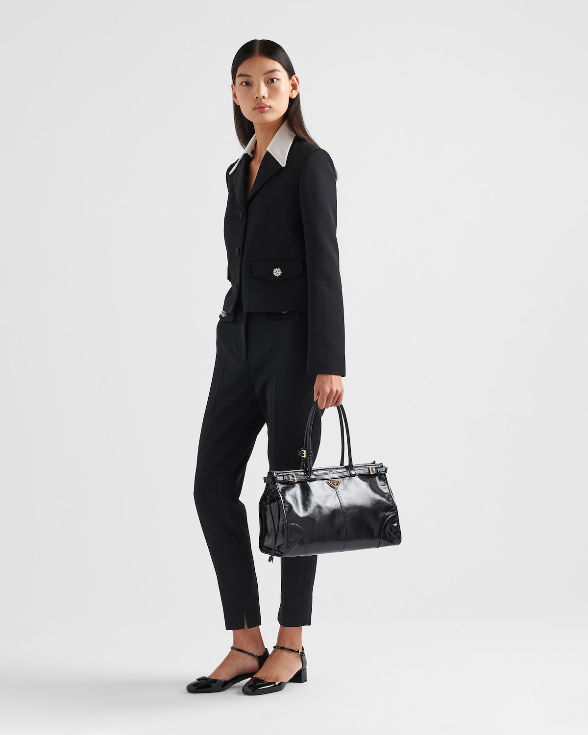 Prada Bonnie large leather handbag