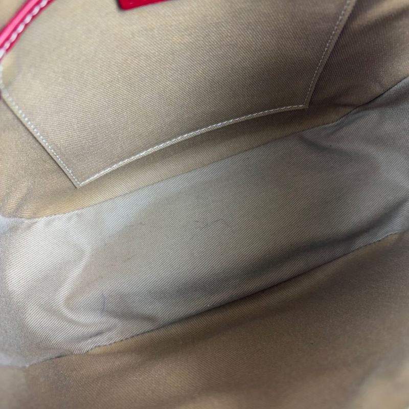 Celine Macadam Pattern One Shoulder Bag Beige Red Triomphe Shoulder Hobo Soho