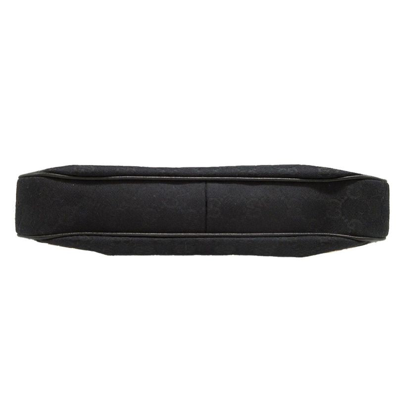 Gucci Abby GG Canvas Leather Hobo Black Shoulder Bag 1650