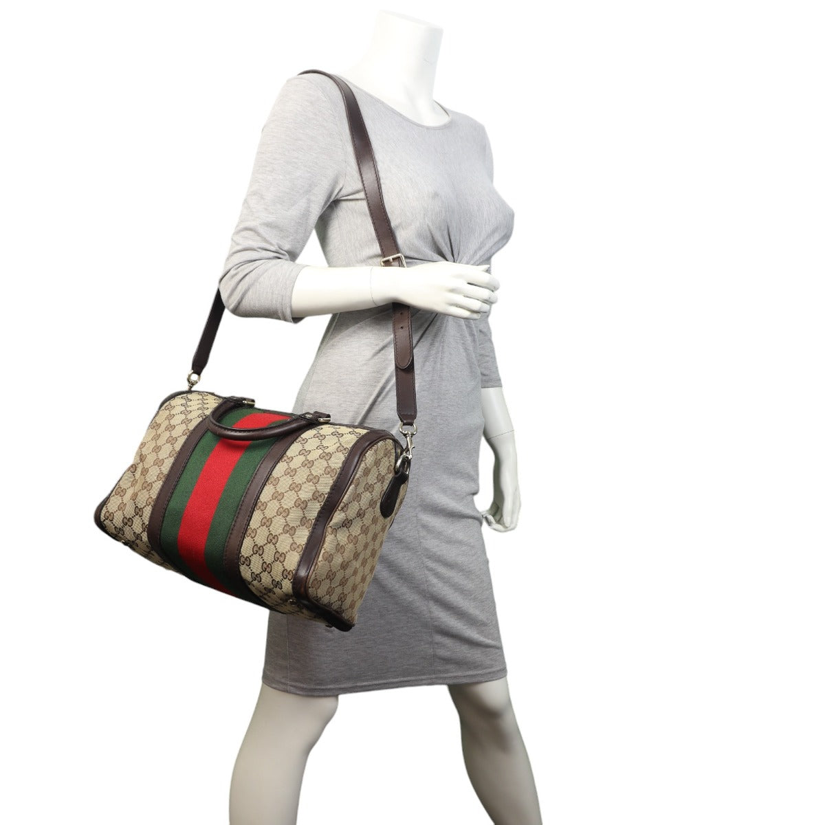 Gucci Vintage Web Original GG Boston Bag Medium