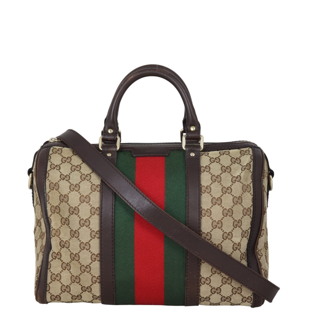 Gucci Vintage Web Original GG Boston Bag Medium
