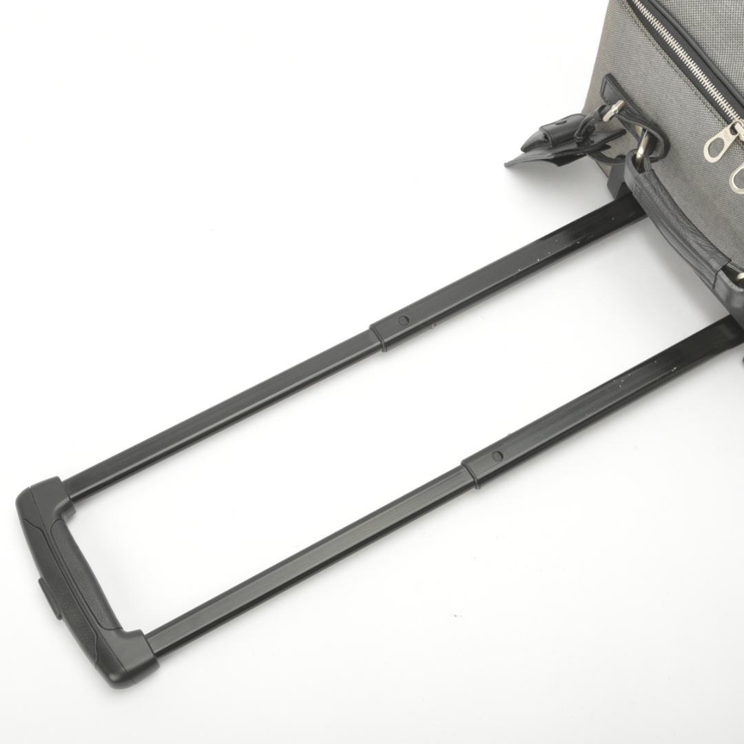 Bottega Veneta Carry 50 Canvas Leather Gray Travel Bag