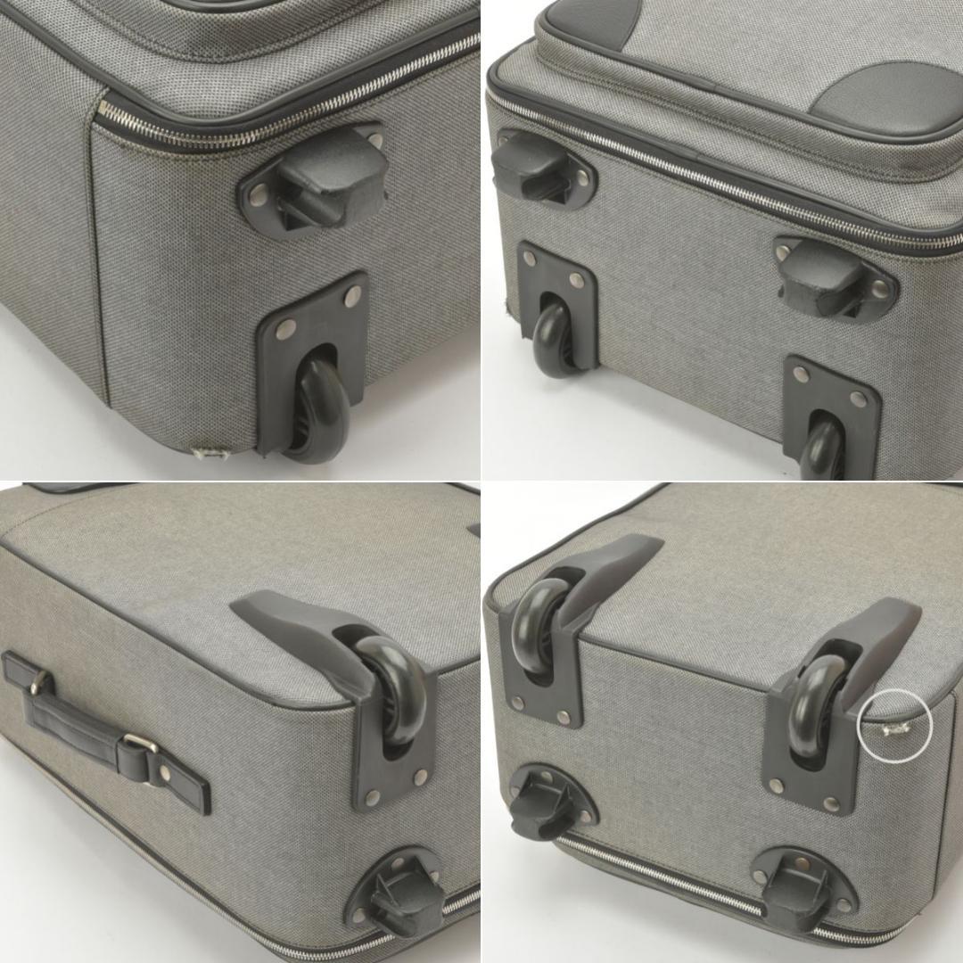 Bottega Veneta Carry 50 Canvas Leather Gray Travel Bag