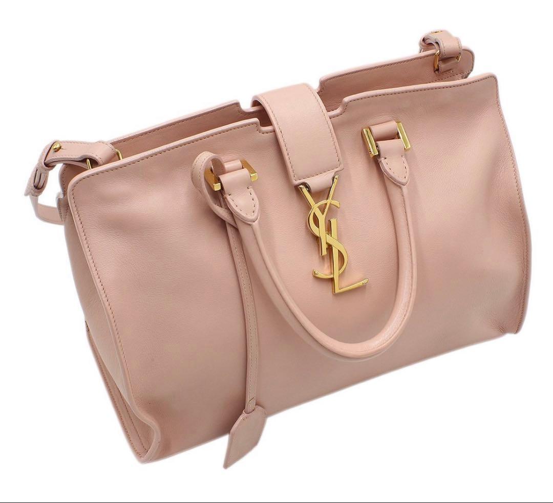 Saint Laurent Leather Small Cabas 2-Way Bag